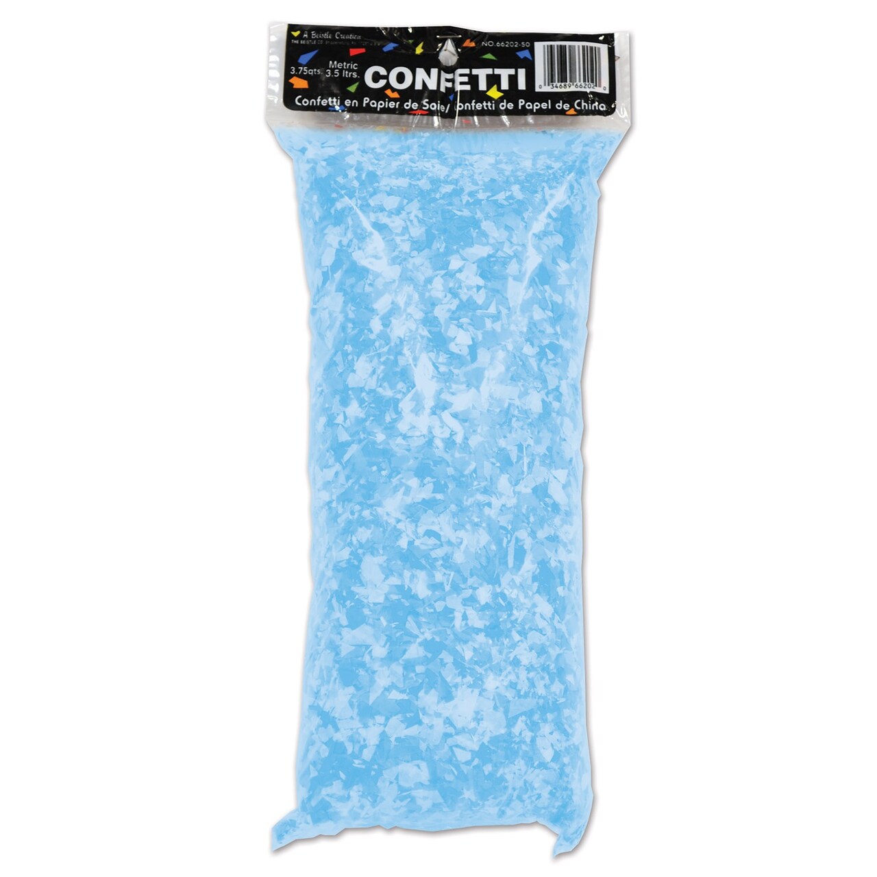Beistle Pack of 6 Baby Blue Tissue Paper Confetti Bags 3.75qt